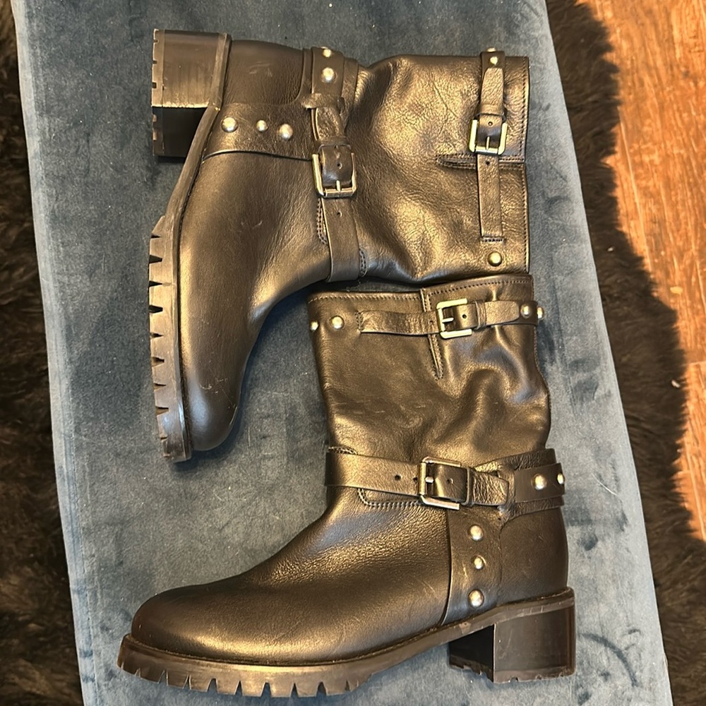 Brand new Polo by Ralph Lauren  black studded boots ❤️‍🔥